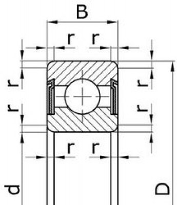 Подшипник 6-80208 С2